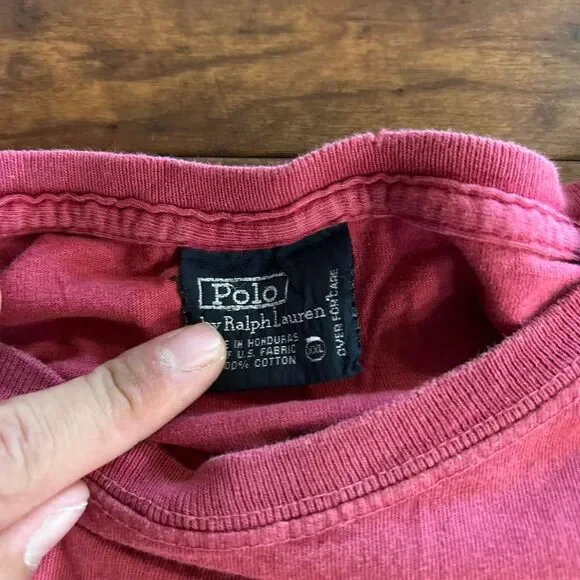 Vintage sun faded Polo Ralph Lauren T-shirt - Picture 4 of 4
